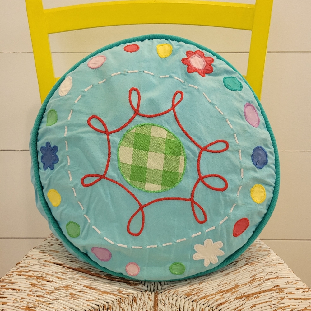Embroidered Throw Pillow